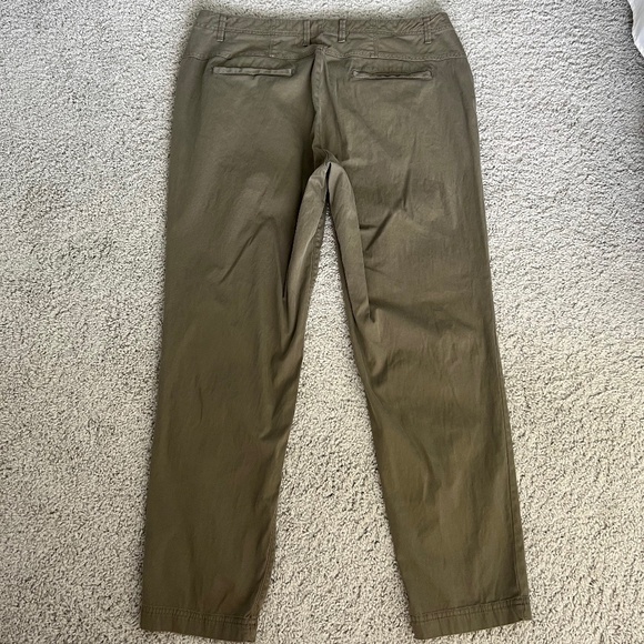 Orvis Pants Straight Fit Canvas Flat Front Pants in Olive Green Size 14 - Picture 4 of 7